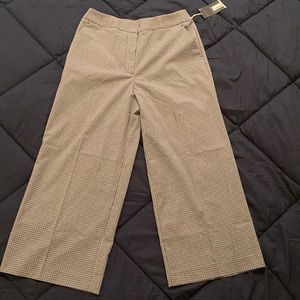 NWT Womens Worthington Lavender Navy Plaid Trousers Size 8